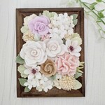 送料無料 フェルトフラワー  フレーム　