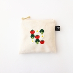 〈10㎝ファスナー〉「私の好きなサラダ」刺繍ポーチ