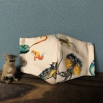 爬虫類大好き！　かっこいい　子ども用立体マスク(園児〜低学年向け) 小学校　幼稚園　保育園　かっこいい　個性的　トカゲ