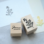 【先着10名様 英字[Mimosa - SENSIBILITÉ -]スタンプ付】ミモザ - mimosa - [ラバースタンプ(樺台木)]