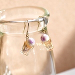 【2月限定価格】夏の喫茶店の朝焼けクリームソーダピアス /B【個別発送】