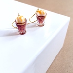 【2月限定価格】秋の喫茶店の夕焼けクリームソーダピアス【個別発送】