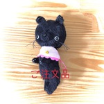 m様ご注文品『モヘア仕立てのクロネコちゃん♪』