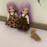 ヒョウ柄サロペットスカート ミキマキちゃんサイズ