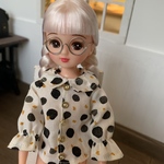 水玉ブラウス 襟付き リカちゃん22cmドールサイズ