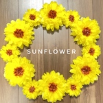 ひまわり　向日葵　ペーパーフラワー フラワーペーパー 誕生日 パーティ 前撮り 壁飾り