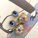chinoiserie sapphire pierce / earring