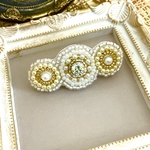 ビーズ刺繍×バレッタ　No.1