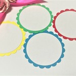 スカロップサークルのメッセージカード（花なし）　20枚