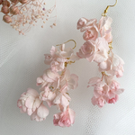 【flower drops (桜 ピンク)】ドライフラワー ピアス・イヤリング ウェディング ブライダル