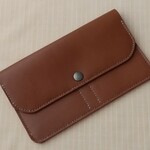 革の通帳ケース ブラウン