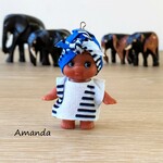 【タンザニアの子ども支援】キューピッドストラップ　Amanda