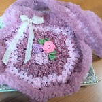 makoh様専用ページ・ふわふわファーのショルダーバッグ・かぎ針編み