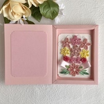 C77メッセージカード 薄ピンク　ペーパークイリング　桜のカード　立体感のあるカード