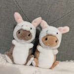 テディベアこうさぎ　かぶりもの　白猫