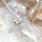 【一点物】春を待つ雪割草のネックレス（ロイヤルブルームーンストーン）（silver925）