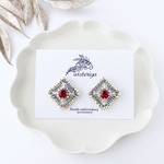 birthday earring < January-silver-SQ >