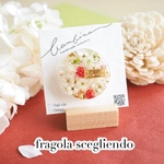 fragola scegliendo  /   みずみずしく実った苺の果実のヘアゴム・ポニーフック