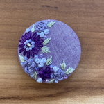 ビーズ刺繍くるみボタン（ヘアゴム/ブローチ）