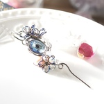 青桜咲く＊イヤーラップピアス/イヤリング＊ヴィンテージガラス