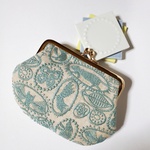 【送料無料】がまぐちポーチ＊minäperhonen(jungle relief × choucho)ベージュ