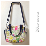 Spring＊北欧の森＊チューリップ型トートバック＊ネイビー