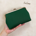 深緑◇がま口通帳ケース