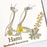 ミモザの光ピアス　イヤリング