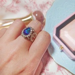 ♥ :  ブルーグラデーション  リング  ビジューリング ぷちぷら 