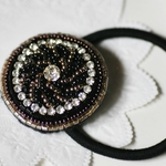 ビーズ刺繍ヘアゴム☆タルト