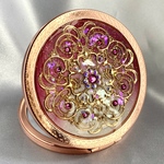 透かしパーツのコンパクトミラーPREMIUM rose rose