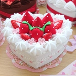 バレンタインフェア♥️yumiko**フェルト☆ハートのフェアリーケーキ♪