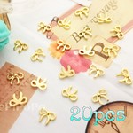 【再販🎀】可愛い ミニリボン ゴールド メタルパーツ デコ レジン封入 ２０個セット