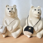 しろくまくんのおでかけショルダー ◌ white / black