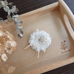 お花とレースのドーナツブローチ＊リボンタイプ