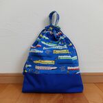 体操服入れ・お着替え袋＊新幹線＊ブルー