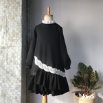 《e様オーダー品》3段フリルのフォーマルワンピース