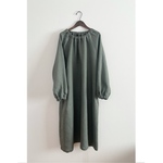 ゴムギャザーワンピース　カラー⑨〜⑯リネン　フォーマルワンピース