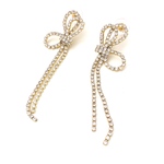 「#6578」ラインストーン リボン ピアス 金具 ✴︎2個セット