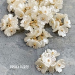 4個 B フラワー パール ビーズ チャーム
