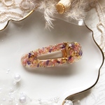 押し花レジン　ヘアクリップ