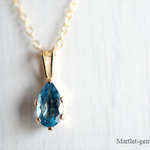 14kgf ロンドンブルートパーズ(1ct) ネックレス