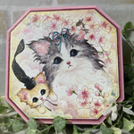 猫ちゃんのひなまつり　雛飾り　桃の節句　トールペイント☆