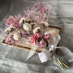 春色ドライフラワー花束飾りの壁掛けボード#壁飾り