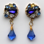 瞑色の青夜・ピアス(紺色)