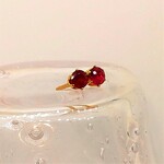 送料無料☆4ミリ ルビー ピアス　＠サージカルステンレス
