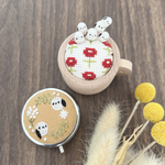 【専用】シマエナガのまち針付きピンクッション&アクセサリーケース