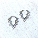 シルバー925 エスニック つぶつぶピアス