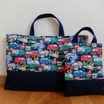 ogasako様オーダー品＊レッスンバッグ&上靴バッグ＊車と標識
