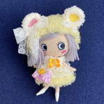 イーマリーちゃん　イアンヌちゃん　モフモフくま耳ラブリーコーデセット（ペールイエロー×オフホワイト）